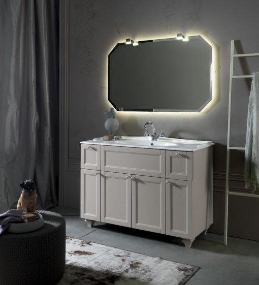 Diamante DM15 - Mobile luxury arredo bagno L 122,5 x P 51,5 cm personalizzabile COMPAB