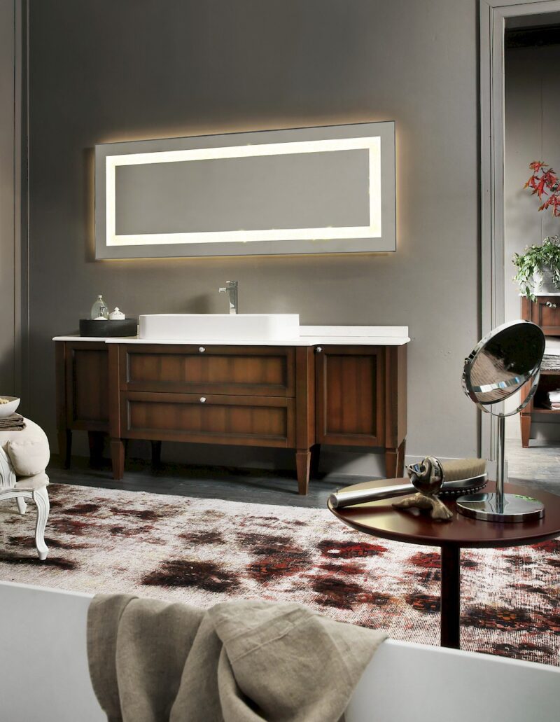 Diamante DM19 - Mobile luxury arredo bagno L 192 x P 51,5 cm personalizzabile COMPAB