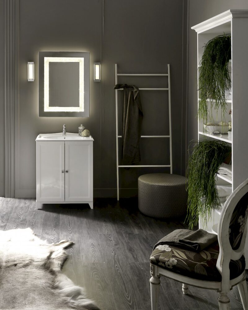 Diamante DM20 - Mobile luxury arredo bagno L 72,2+80 x P 51,5/42 cm personalizzabile COMPAB