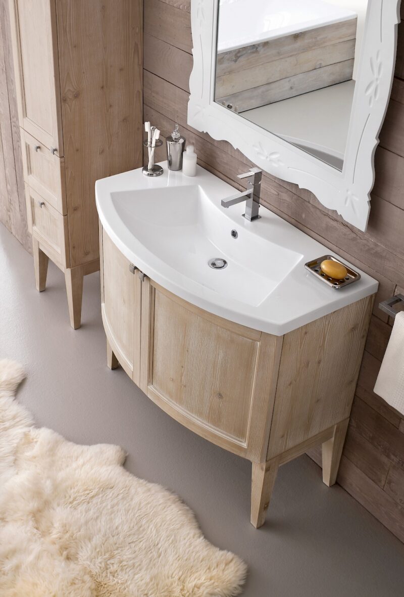Diamante DM6 - Mobile luxury arredo bagno L 96+35 x P 38/51 cm personalizzabile COMPAB