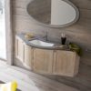 Diamante DM5 - Mobile luxury arredo bagno L 142 x P 21,8/51 cm personalizzabile COMPAB