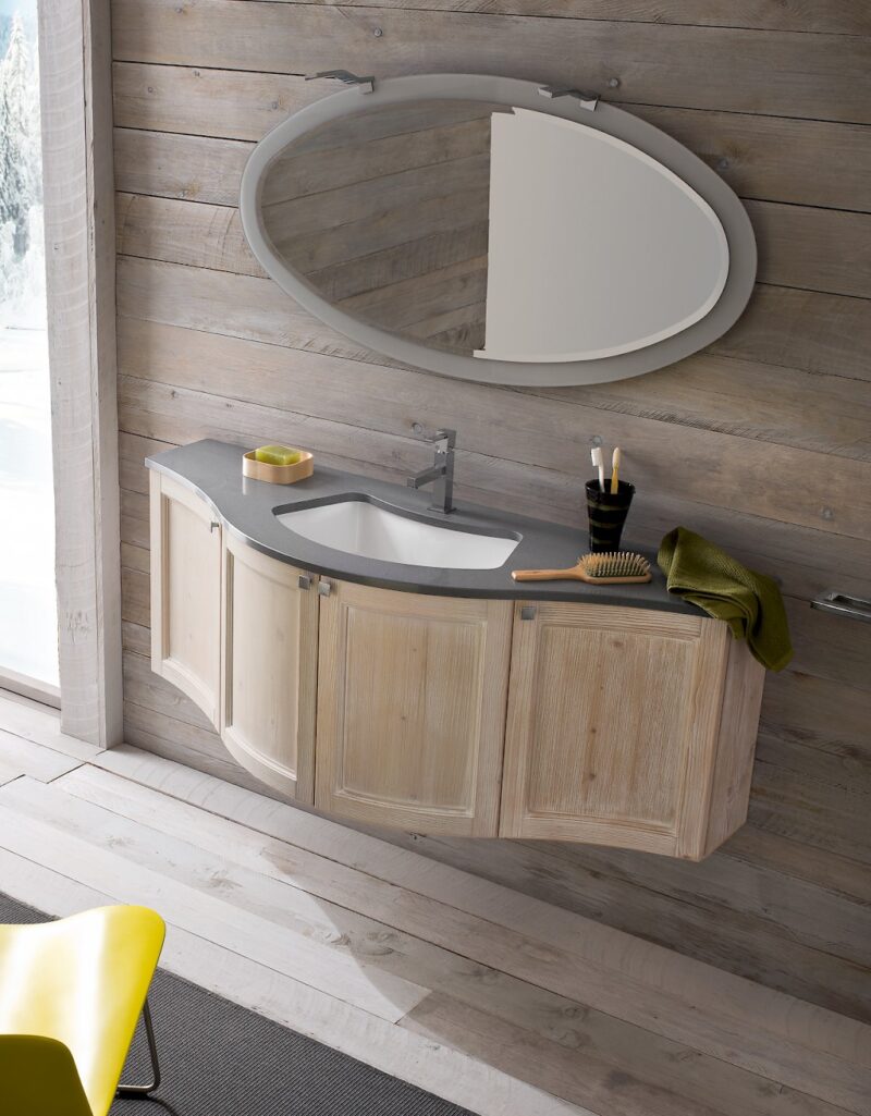 Diamante DM5 - Mobile luxury arredo bagno L 142 x P 21,8/51 cm personalizzabile COMPAB