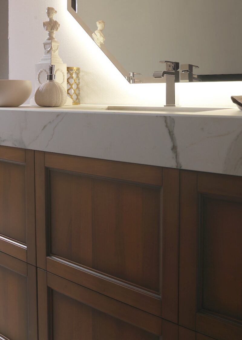 Diamante DM16 - Mobile luxury arredo bagno L 151 x P 51 cm personalizzabile COMPAB