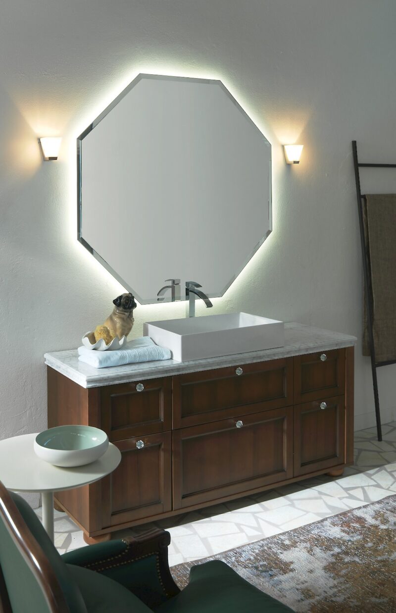 Diamante DM21 - Mobile luxury arredo bagno L 155 x P 51,5 cm personalizzabile COMPAB