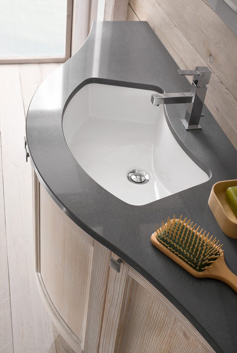 Diamante DM5 - Mobile luxury arredo bagno L 142 x P 21,8/51 cm personalizzabile COMPAB
