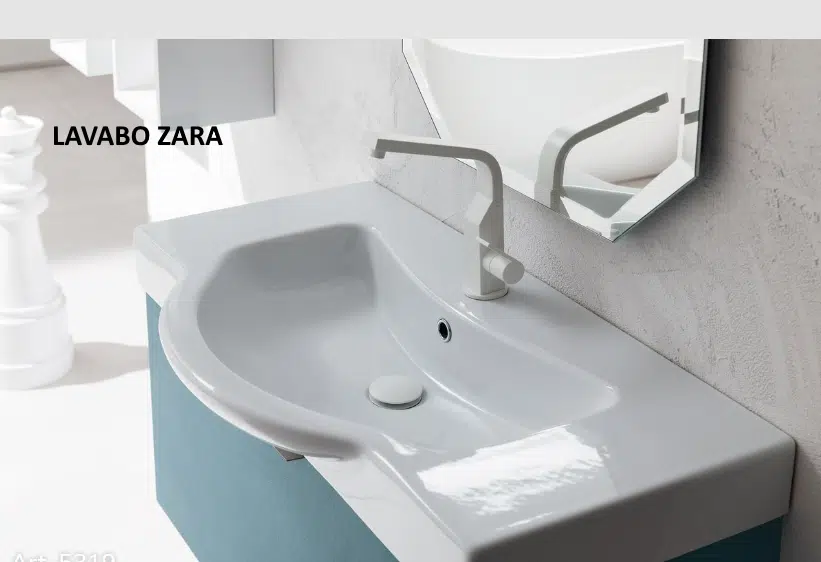 Mobile Bagno Lusso Personalizzabile AC22 COMPAB - design italiano moderno, lavabo integrato, specchio LED, finitura materica. Arredo bagno di lusso.