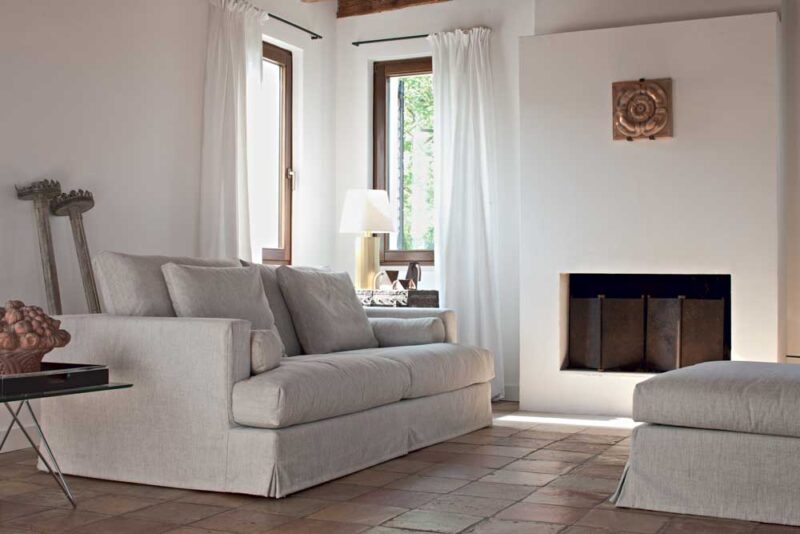 Arizona - Divano design moderno in tessuto o ecopelle