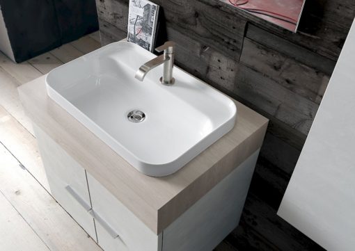 B201 80 Life - Mobile arredo bagno design L 71+50 x P 51/20,8 cm personalizzabile COMPAB