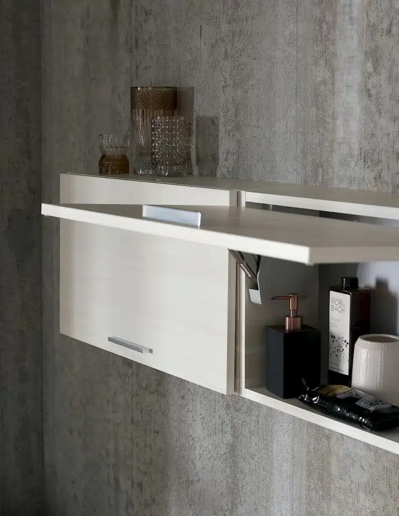B201 82 Life - Mobile arredo bagno design L 121+140 x P 51/20,8 cm personalizzabile COMPAB