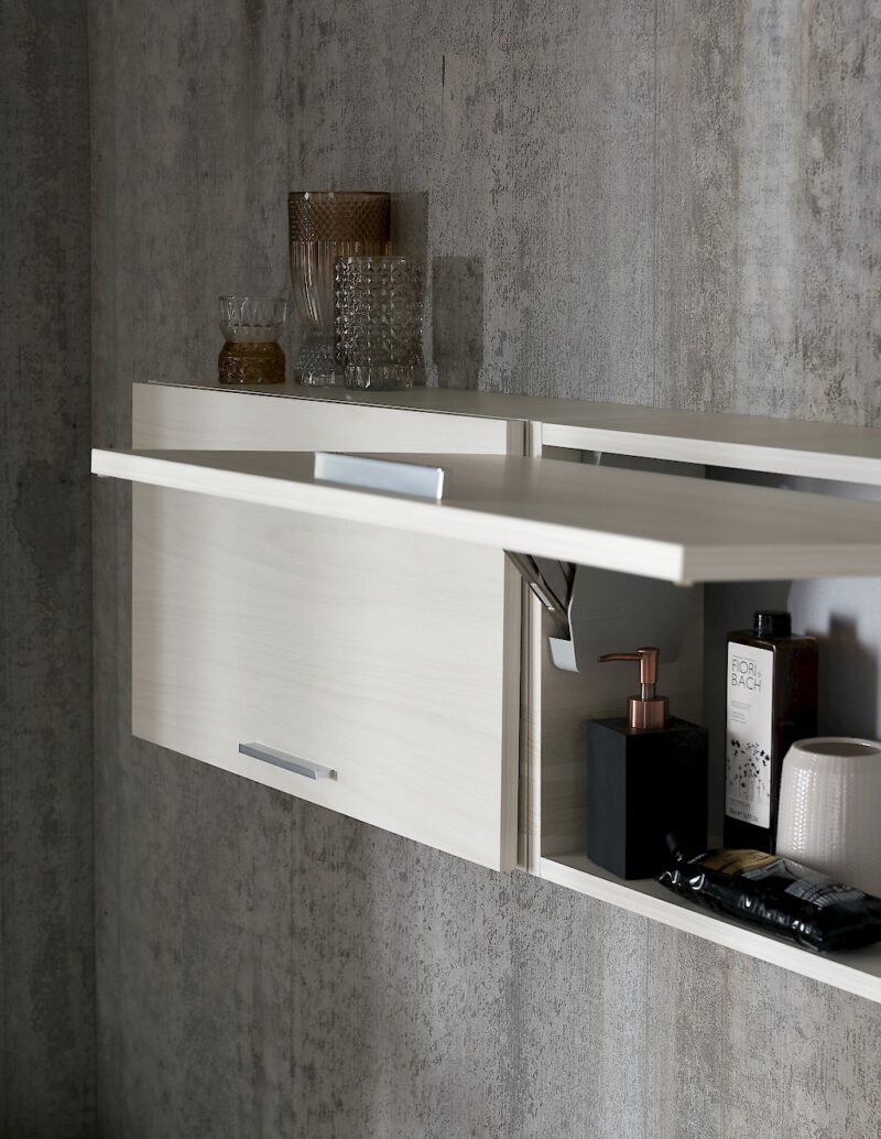 B201 82 Life - Mobile arredo bagno design L 121+140 x P 51/20,8 cm personalizzabile COMPAB
