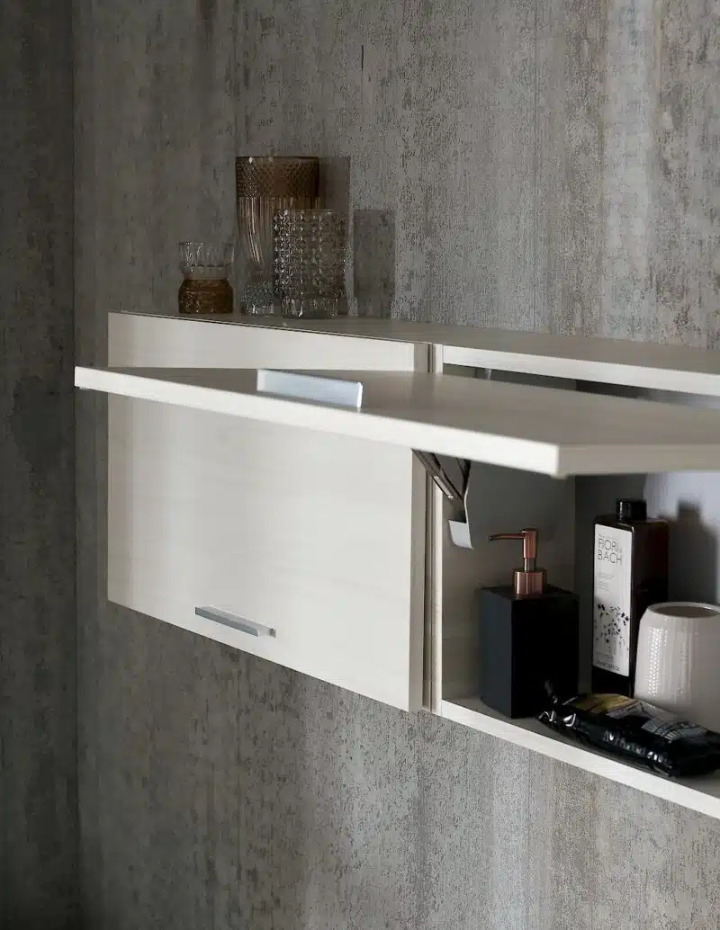 B201 82 Life - Mobile arredo bagno design L 121+140 x P 51/20,8 cm personalizzabile COMPAB