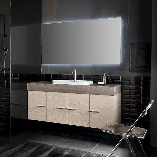 B201 83 Life - Mobile arredo bagno design L 141 x P 51 cm personalizzabile COMPAB