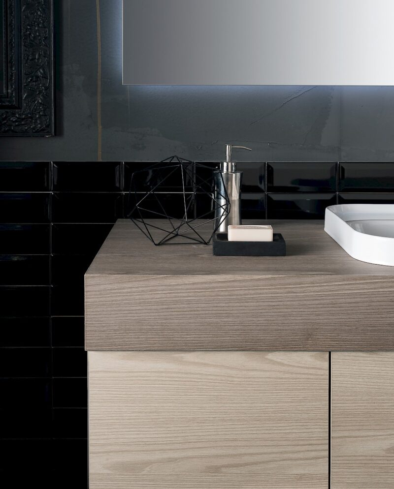 B201 83 Life - Mobile arredo bagno design L 141 x P 51 cm personalizzabile COMPAB