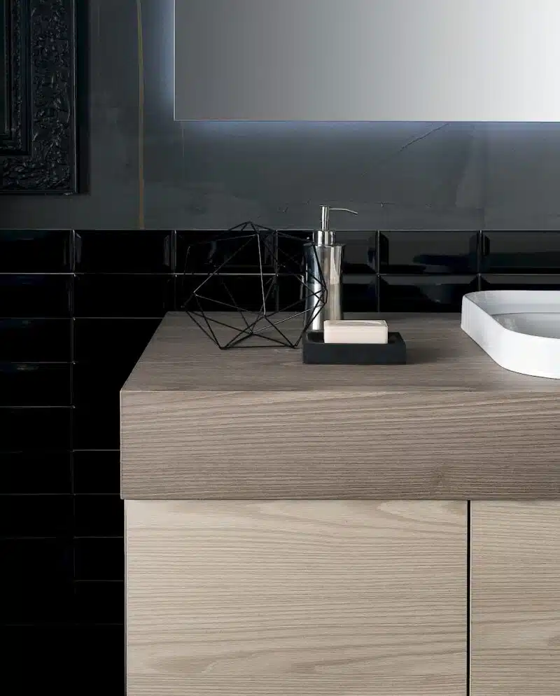 B201 83 Life - Mobile arredo bagno design L 141 x P 51 cm personalizzabile COMPAB