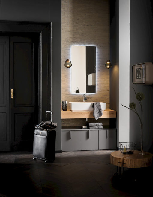 T125 09 - Mobile arredo bagno design L 105 x P 51 cm personalizzabile COMPAB