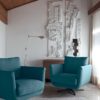 Opera - Divano design moderno in tessuto o ecopelle