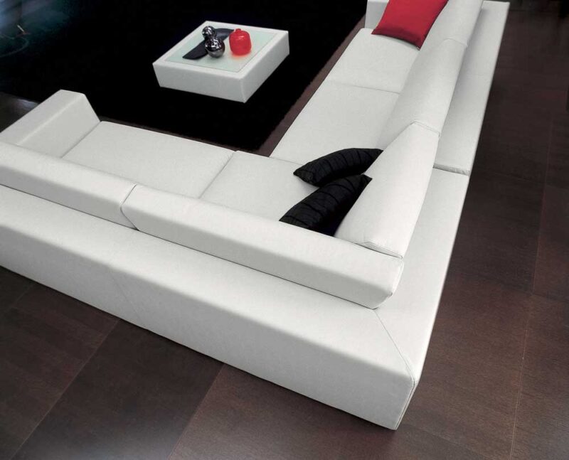 Sirio - Divano design moderno in tessuto o ecopelle