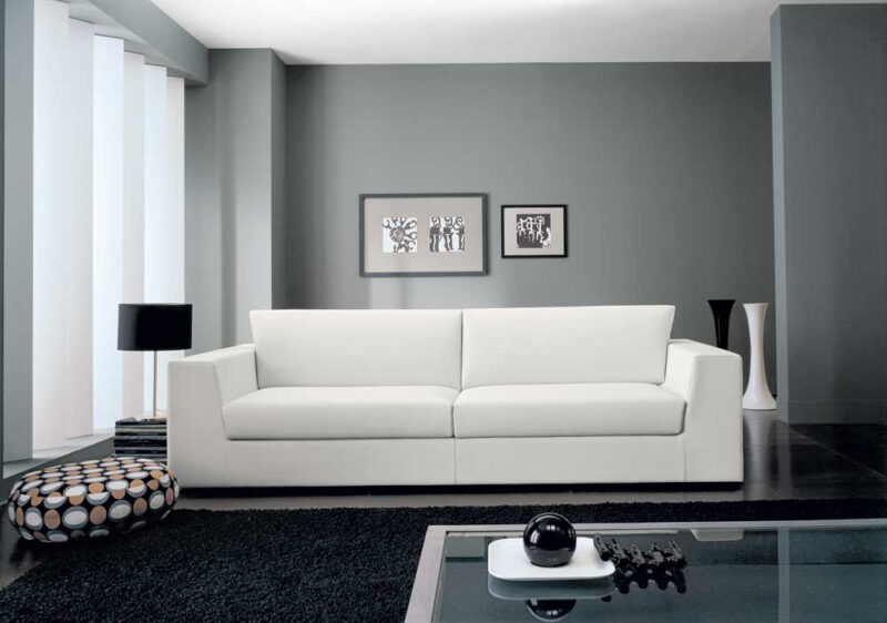 Sirio - Divano design moderno in tessuto o ecopelle