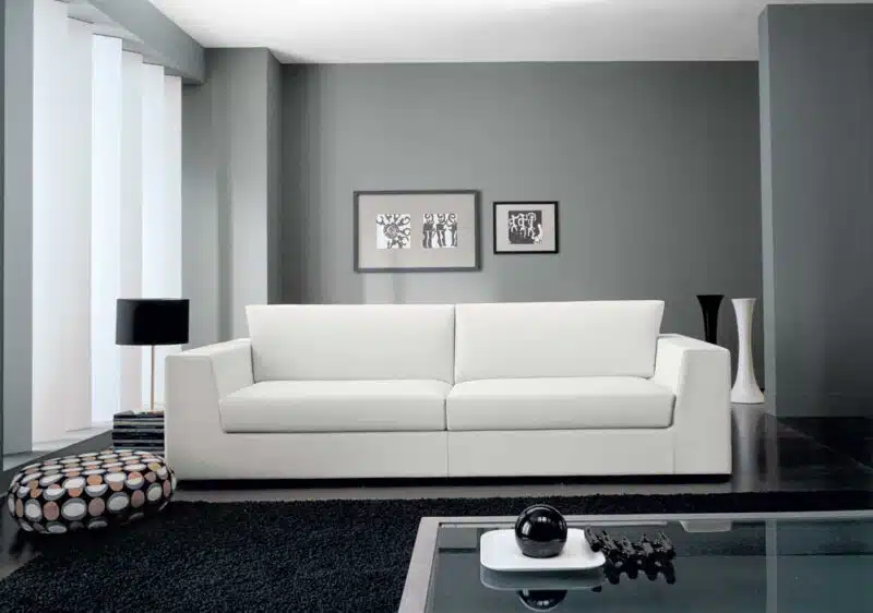 Sirio - Divano design moderno in tessuto o ecopelle