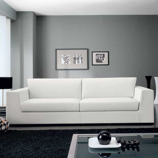 Sirio - Divano design moderno in tessuto o ecopelle
