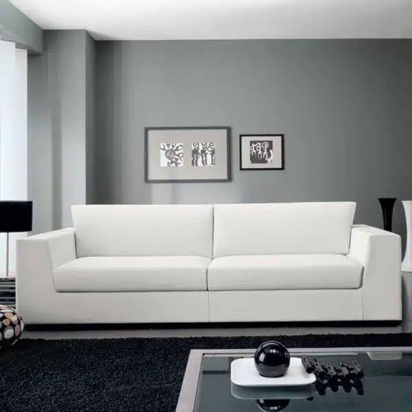 Sirio - Divano design moderno in tessuto o ecopelle