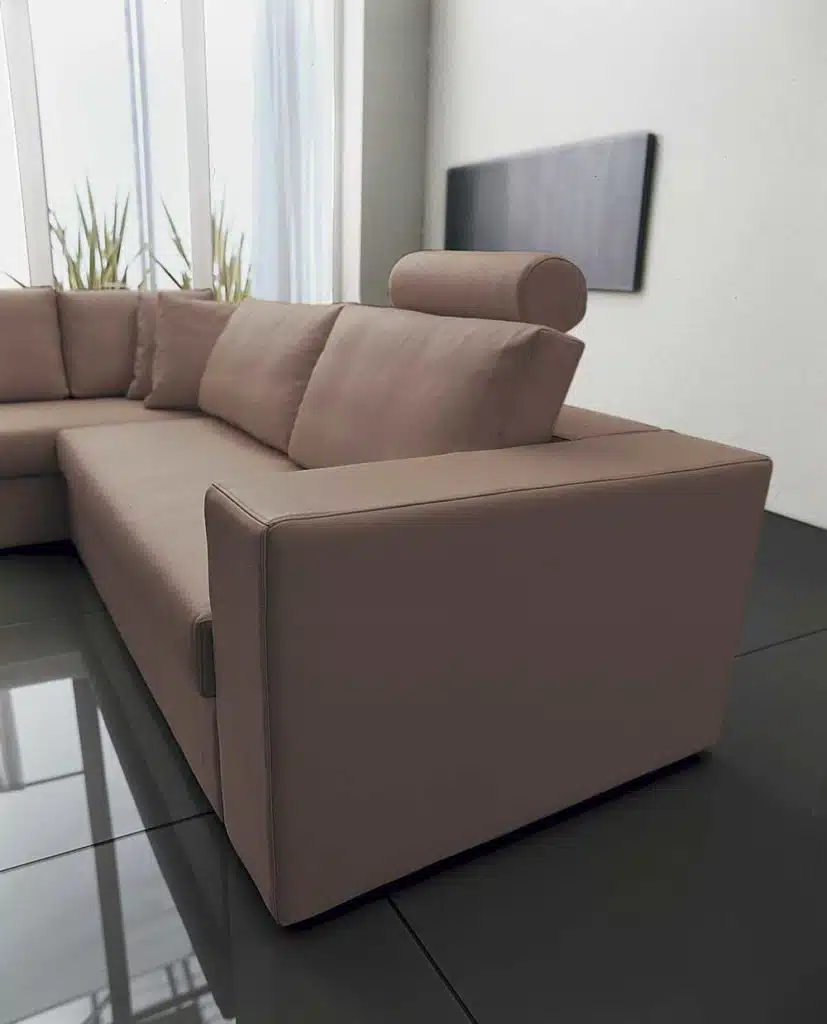 Soffio - Divano design moderno in tessuto o ecopelle