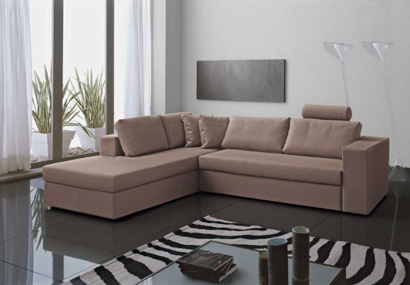 Soffio - Divano design moderno in tessuto o ecopelle