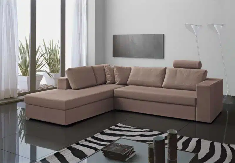 Soffio - Divano design moderno in tessuto o ecopelle