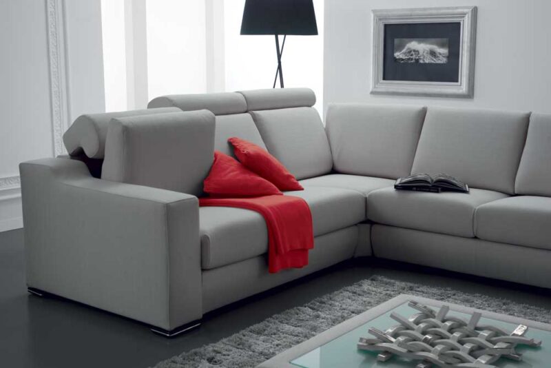 Soffio - Divano design moderno in tessuto o ecopelle