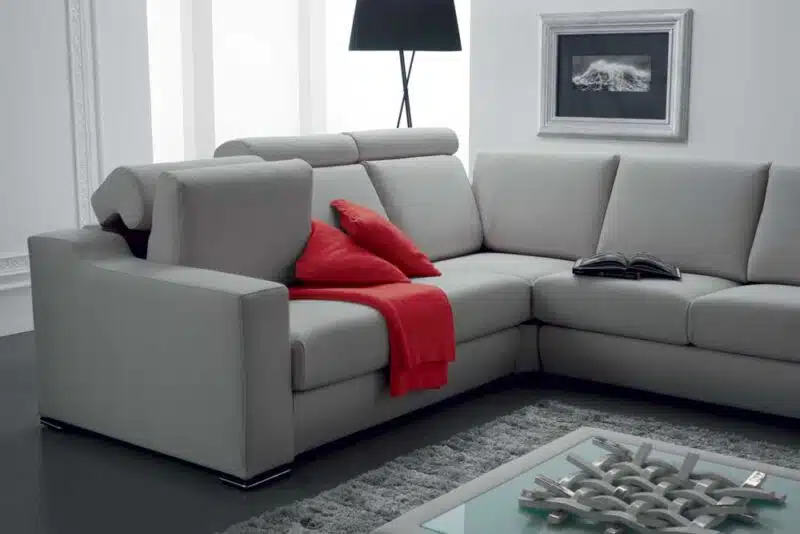 Soffio - Divano design moderno in tessuto o ecopelle