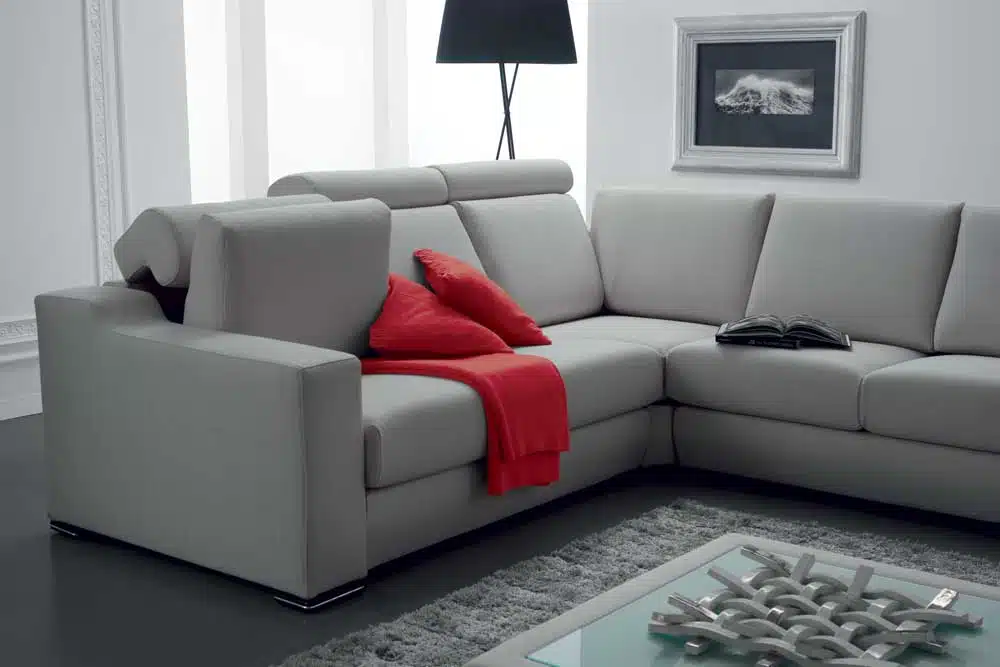 Soffio - Divano design moderno in tessuto o ecopelle