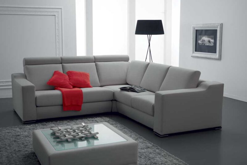 Soffio - Divano design moderno in tessuto o ecopelle