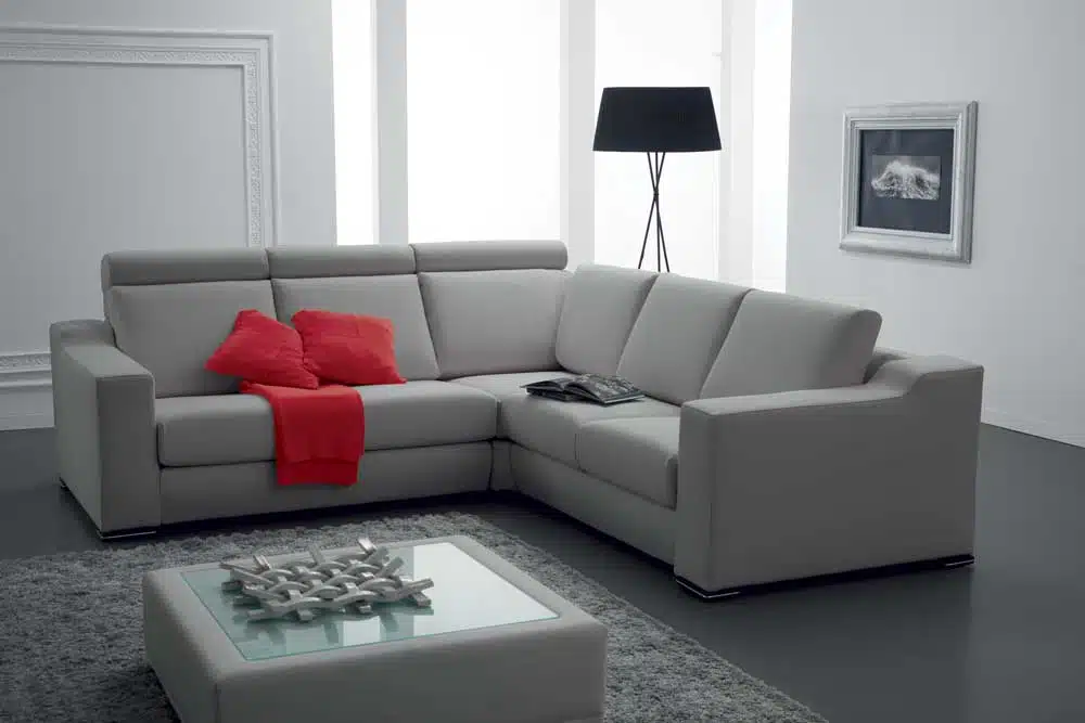 Soffio - Divano design moderno in tessuto o ecopelle