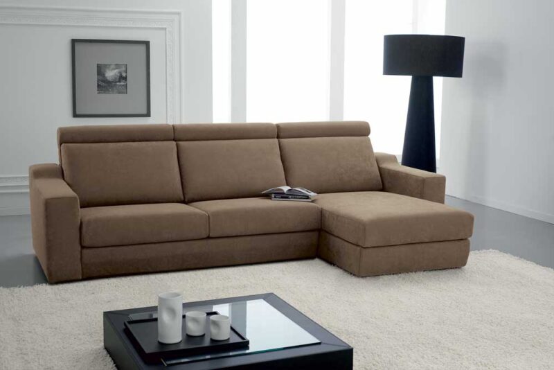 Soffio - Divano design moderno in tessuto o ecopelle