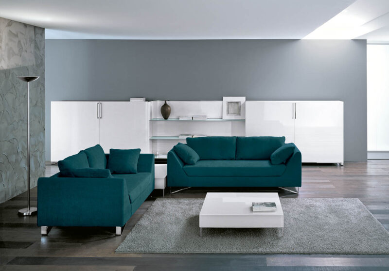 Vertice - Divano design moderno in tessuto o ecopelle