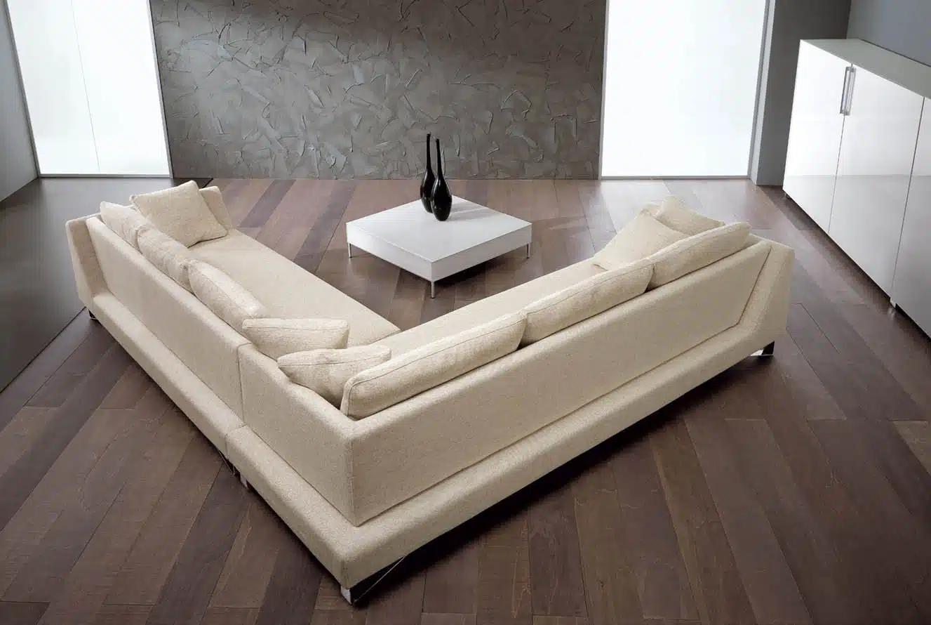 Vertice - Divano design moderno in tessuto o ecopelle