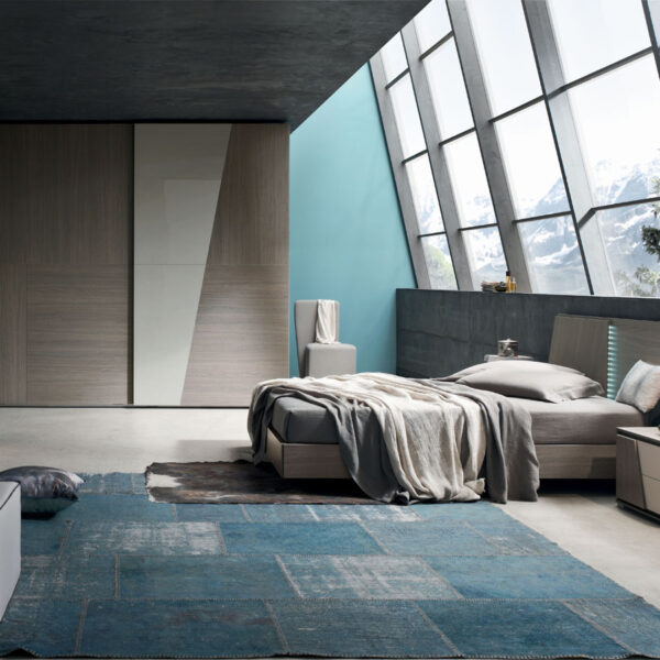 Camera Matrimoniale Completa Wall 4 - Maronese ACF, design moderno, letto e comodini, vista frontale