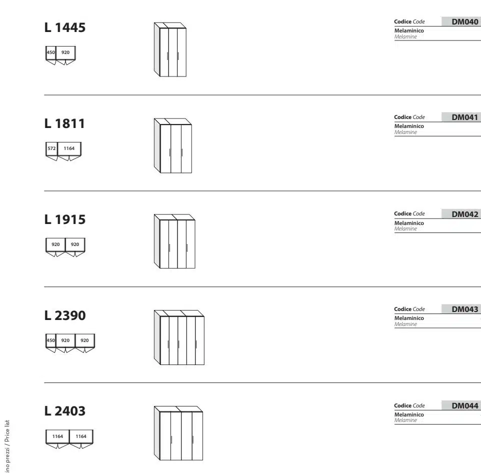 Armadio Modulare Facile Maronese: dettaglio maniglia integrata, finitura opaca, design minimalista