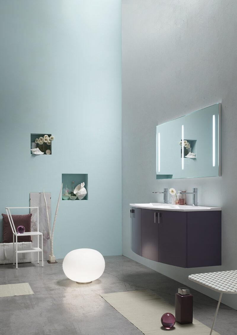 ELY 53 - Mobile arredo bagno L 140 x P 38/51 cm personalizzabile ARCOM
