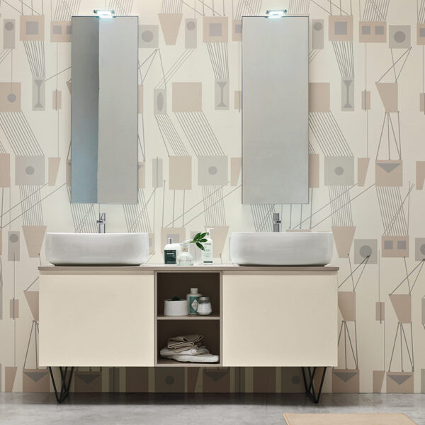 ELY 57 - Mobile arredo bagno L 155 x P 38 cm personalizzabile ARCOM