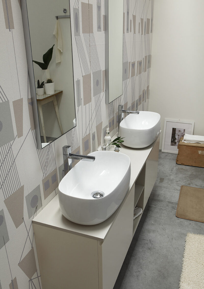 ELY 57 - Mobile arredo bagno L 155 x P 38 cm personalizzabile ARCOM