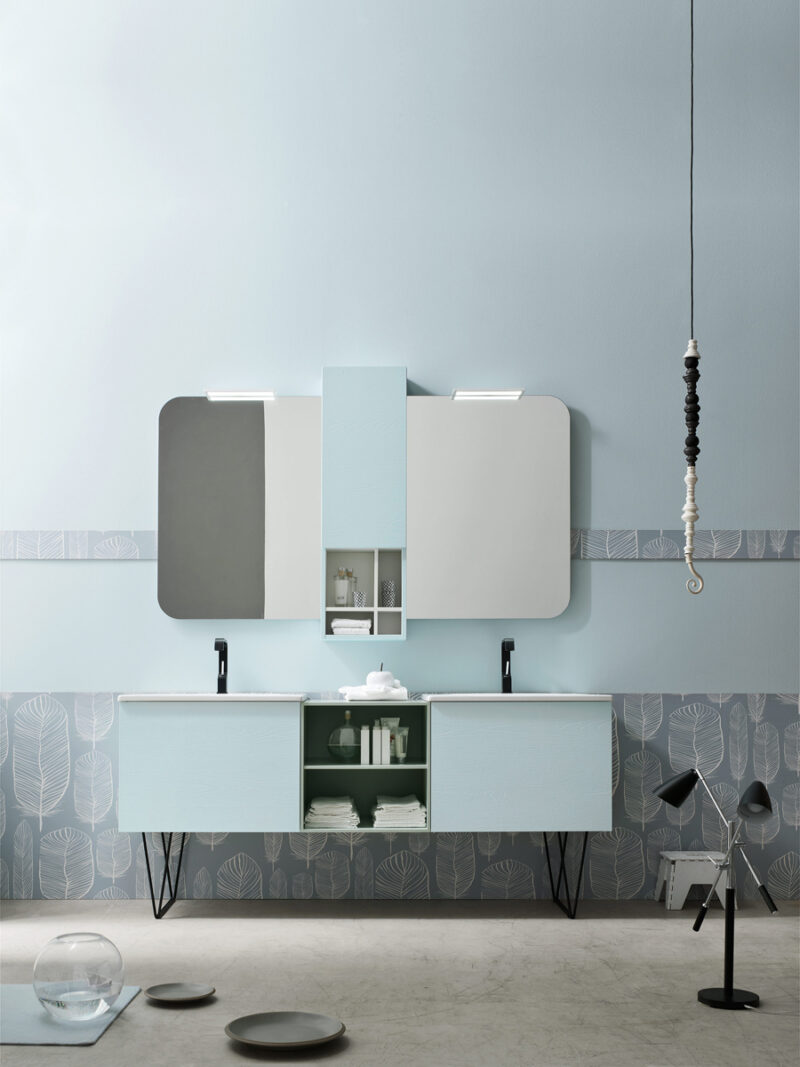ELY 59 - Mobile arredo bagno L 190 x P 51 cm personalizzabile ARCOM