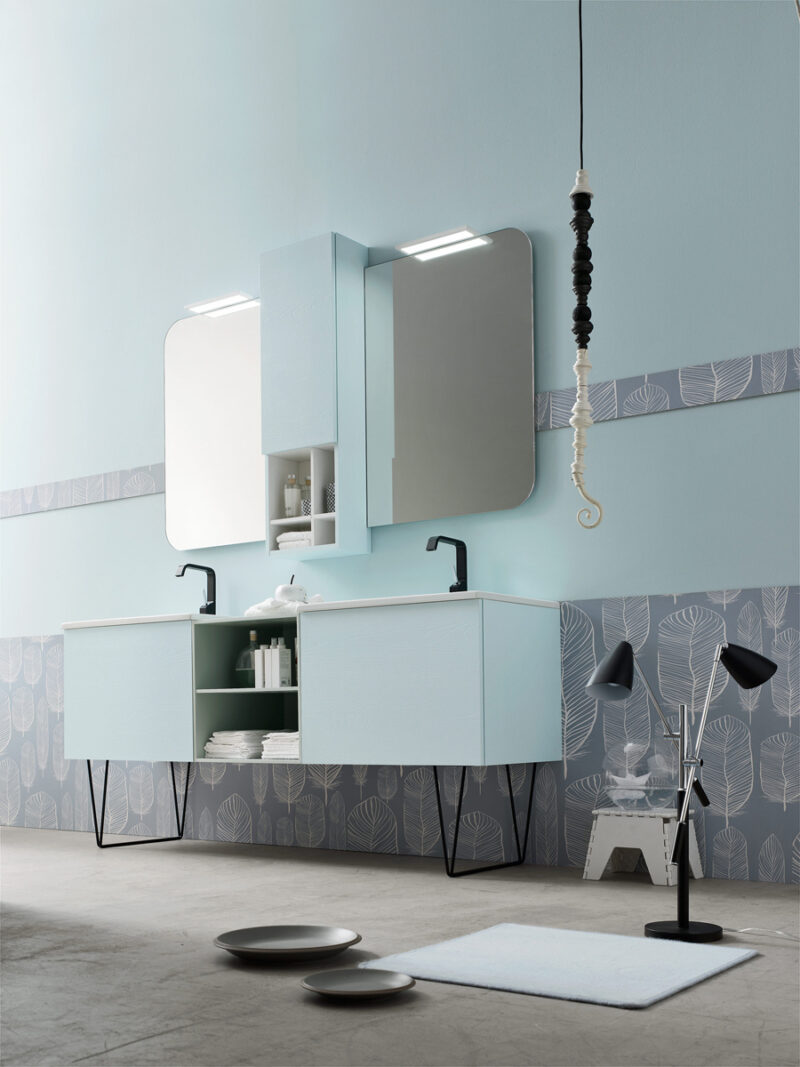 ELY 59 - Mobile arredo bagno L 190 x P 51 cm personalizzabile ARCOM