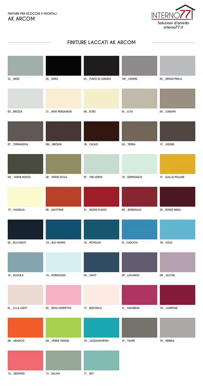 ARCOM EGO 46 - Mobile arredo bagno L 120 x P 51 cm personalizzabile 6 AK ARCOM LACCATI