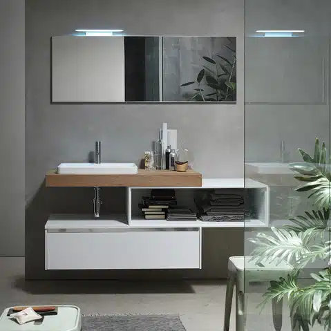 EGO 43 - Mobile arredo bagno L 150 x P 51 cm personalizzabile ARCOM