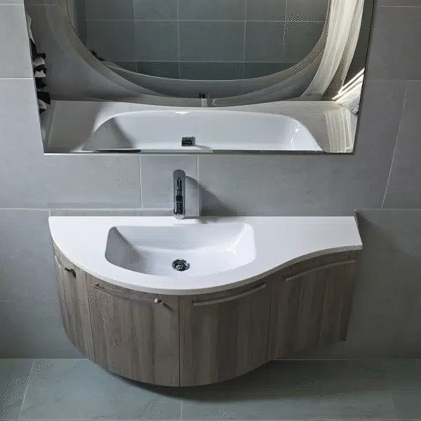 Mobile Bagno Curvo Salvaspazio ELY W703 | ARCOM Design Italiano