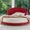 Kaleido - Letto rotondo con testiera curva e materasso tondo incluso