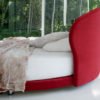 Kaleido - Letto rotondo con testiera curva e materasso tondo incluso