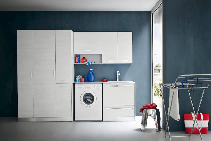 L03 - Mobile lavanderia L 262 x P 63/20,8 cm personalizzabile COMPAB
