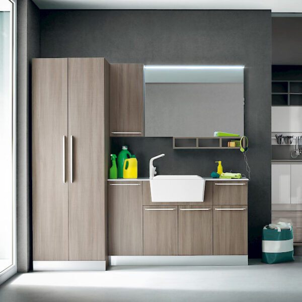 L05 - Mobile lavanderia L 210,5 x P 50/38 cm personalizzabile COMPAB